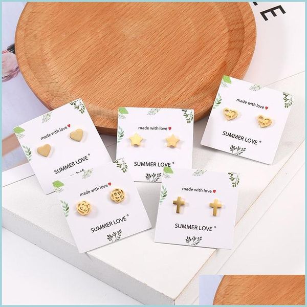 stud new stainless steel earrings minimalist tiny heart love cute korean style triangle round star stud earring for lady wom sexyhanz dhlr7, Golden;silver
stud new stainless steel earrings minimalist tiny heart love cute korean style triangle round star stud earring for lady wom sexyhanz dhlr7, Golden;silver