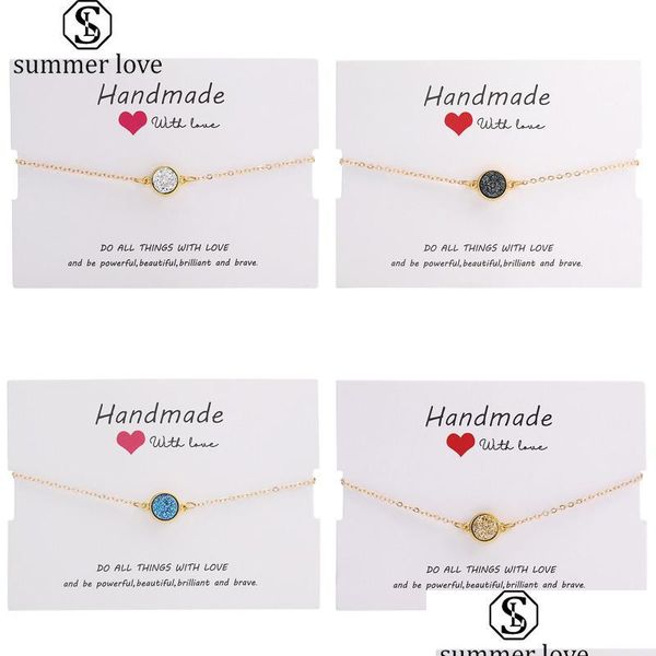link chain handmade crystal round druzy bracelets natural resin stone gold copper chain bangles for women girl summer jew bdejewelry dhtsv, Black
link chain handmade crystal round druzy bracelets natural resin stone gold copper chain bangles for women girl summer jew bdejewelry dhtsv, Black