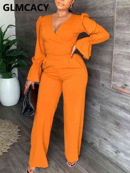 women's two piece pants women two piece elegant suits flare sleeve v neck shirt casual loose pants set t220902, White
women's two piece pants women two piece elegant suits flare sleeve v neck shirt casual loose pants set t220902, White