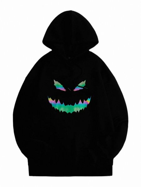 men's hoodies & sweatshirts men reflective cartoon graphic drawstring hoodie t4te#, Black
men's hoodies & sweatshirts men reflective cartoon graphic drawstring hoodie t4te#, Black