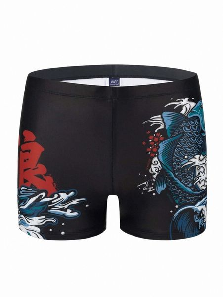 men's swimwear men chinese letter & wave print drawstring waist square leg swim trunks h1rj#
men's swimwear men chinese letter & wave print drawstring waist square leg swim trunks h1rj#