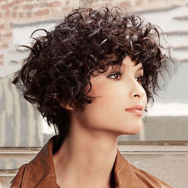 short bob pixie cut wig curly human hair wigs for women none lace front deep wave wig preplucked hairline, Black;brown
short bob pixie cut wig curly human hair wigs for women none lace front deep wave wig preplucked hairline, Black;brown