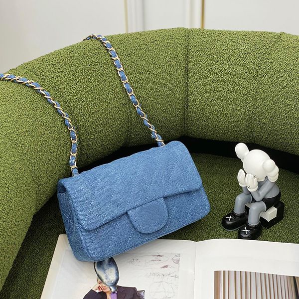 10a luxury designer bag fashion slant bag mini 20cm denim blue purse quilted handbag chain shoulder bag
10a luxury designer bag fashion slant bag mini 20cm denim blue purse quilted handbag chain shoulder bag
