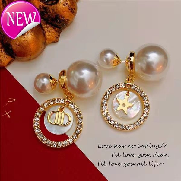 luxury brand design earrings d jia di letter cd star round white fritillaria shell pearl female asymmetric earrings, Golden;silver
luxury brand design earrings d jia di letter cd star round white fritillaria shell pearl female asymmetric earrings, Golden;silver