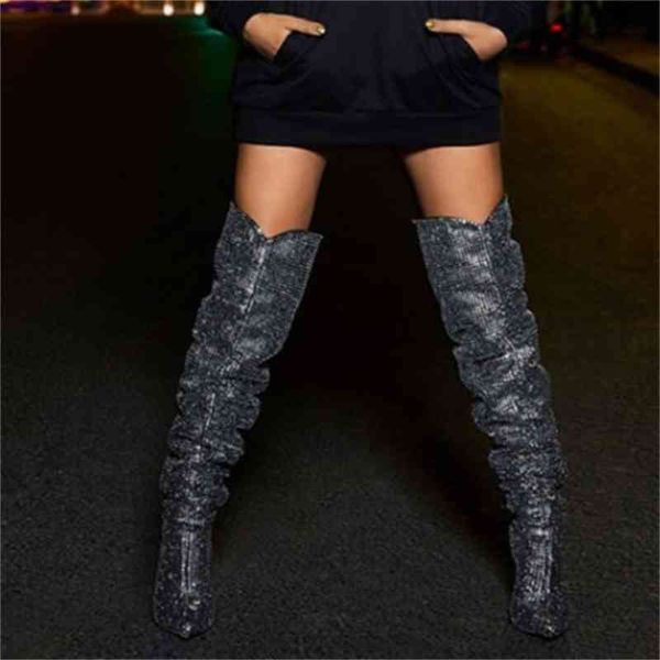 boots arden furtado 2021 winter fashion women's pointed toe artificial diamond corium over the knee boots ladies stilettos heels 220906, Black
boots arden furtado 2021 winter fashion women's pointed toe artificial diamond corium over the knee boots ladies stilettos heels 220906, Black