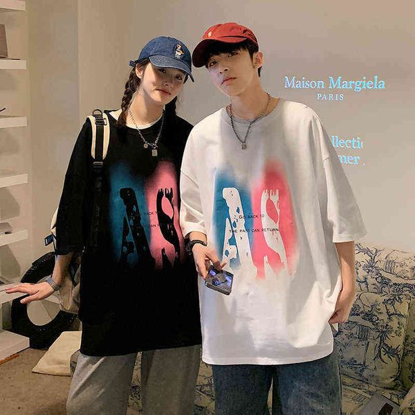 t-shirt short sleeved men's summer 22 new youth korean couple's casual fashion large size trend bottomed shirt top, White;black
t-shirt short sleeved men's summer 22 new youth korean couple's casual fashion large size trend bottomed shirt top, White;black