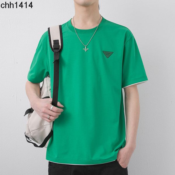 fashion brand short sleeve t shirt men's 2022 botvegas venetas net red triangle green t-shirt casual trend loose round neck summer wear, White;black
fashion brand short sleeve t shirt men's 2022 botvegas venetas net red triangle green t-shirt casual trend loose round neck summer wear, White;black