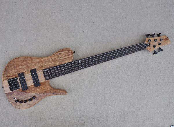 5 strings electric bass guitar with spalted maple veneer rosewood fretboard 24 frets
5 strings electric bass guitar with spalted maple veneer rosewood fretboard 24 frets