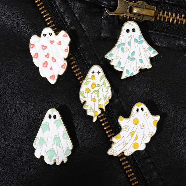 cute halloween brooches 5pcs set cartoon gold plated ghost enamel badges heart plant smile face alloy pin jewelry, Gray
cute halloween brooches 5pcs set cartoon gold plated ghost enamel badges heart plant smile face alloy pin jewelry, Gray