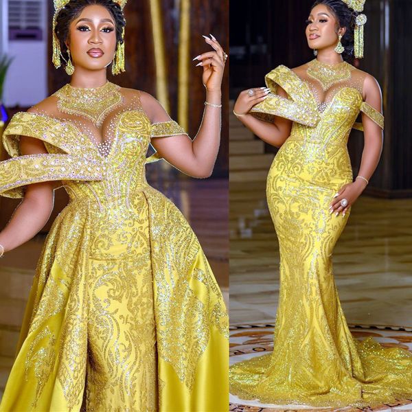 2022 arabic aso ebi gold mermaid prom dresses sequined lace evening formal party second reception birthday engagement gowns dress zj720, Black
2022 arabic aso ebi gold mermaid prom dresses sequined lace evening formal party second reception birthday engagement gowns dress zj720, Black