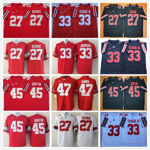 ncaa college ohio state buckeyes football jerseys 27 eddie george 33 master teague iii 33 pete johnson 45 archie griffin 47 aj hawk jersey, Black
ncaa college ohio state buckeyes football jerseys 27 eddie george 33 master teague iii 33 pete johnson 45 archie griffin 47 aj hawk jersey, Black