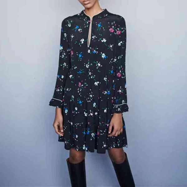 casual dresses fadan autumn winter fresh flower print pleated slim dress mfpro00631, Black;gray
casual dresses fadan autumn winter fresh flower print pleated slim dress mfpro00631, Black;gray