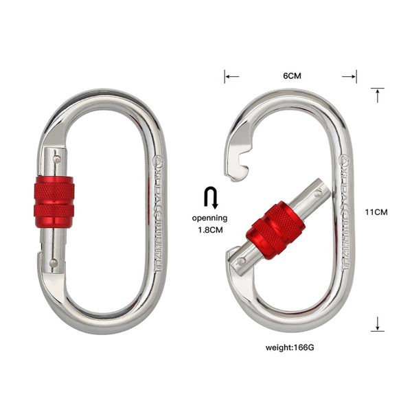 lock buckle climbing carabiner camping hikingclimbing accessories outdoor climbing carabiner o-shape screw lock spring-loaded gate hook
lock buckle climbing carabiner camping hikingclimbing accessories outdoor climbing carabiner o-shape screw lock spring-loaded gate hook