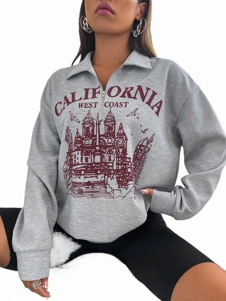women's hoodies & sweatshirts letter graphic half zipper placket drop shoulder sweatshirt m4sw#, Black
women's hoodies & sweatshirts letter graphic half zipper placket drop shoulder sweatshirt m4sw#, Black