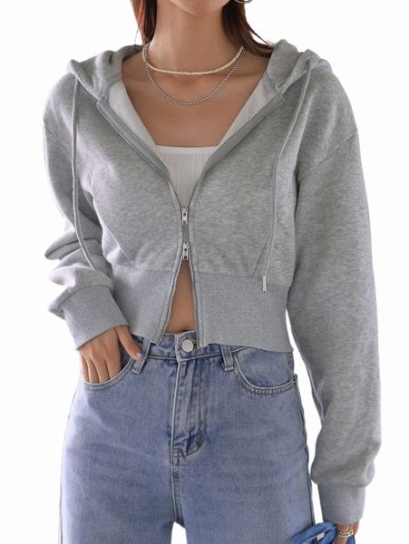 women's hoodies & sweatshirts dazy two-way zipper drop shoulder drawstring hoodie f8xs#, Black
women's hoodies & sweatshirts dazy two-way zipper drop shoulder drawstring hoodie f8xs#, Black
