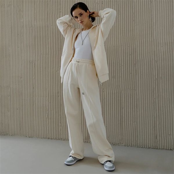 womens two piece pants long sleeve solid hoodies straight pants two piece set autumn loose casual tracksuit women 220906, White
womens two piece pants long sleeve solid hoodies straight pants two piece set autumn loose casual tracksuit women 220906, White