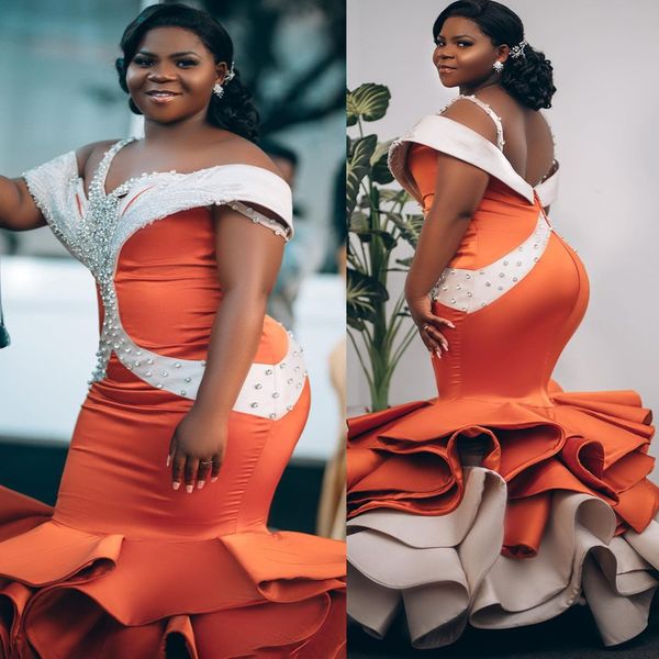 2022 arabic aso ebi orange mermaid prom dresses beaded crystals evening formal party second reception birthday engagement gowns dress zj617, Black
2022 arabic aso ebi orange mermaid prom dresses beaded crystals evening formal party second reception birthday engagement gowns dress zj617, Black