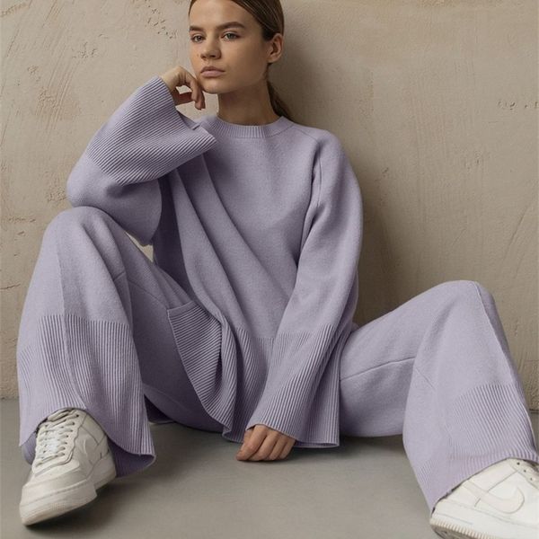 womens two piece pants women knitted pants sets lilac casual loose two piece sweater sets autumn winter sweater pullover and wide leg pants, White
womens two piece pants women knitted pants sets lilac casual loose two piece sweater sets autumn winter sweater pullover and wide leg pants, White