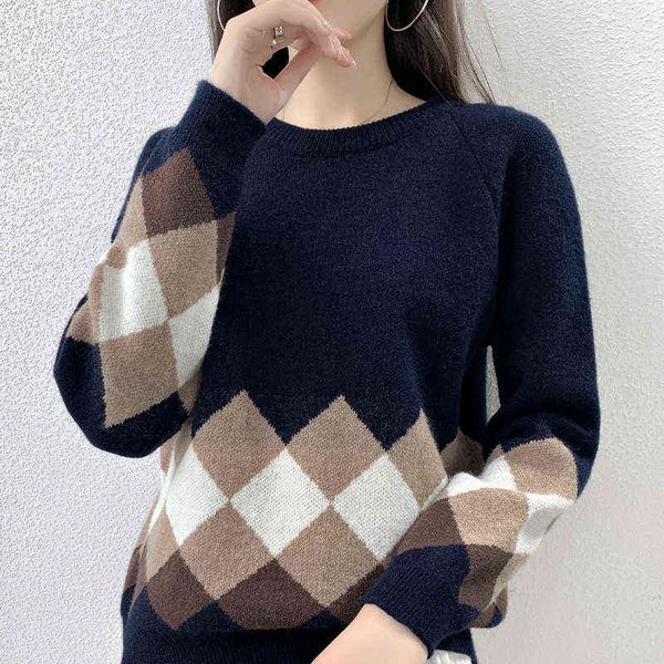 women's sweaters 2022 fashion loose cashmere sweater women's lazy style pullover autumn and winter new loose splicing women's, White;black
women's sweaters 2022 fashion loose cashmere sweater women's lazy style pullover autumn and winter new loose splicing women's, White;black
