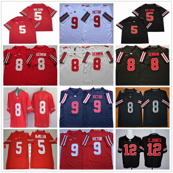 ncaa college ohio state buckeyes football jerseys 5 garrett wilson raekwon mcmillan 8 trey sermon 9 binjimen victor 12 cardale jones jersey, Black
ncaa college ohio state buckeyes football jerseys 5 garrett wilson raekwon mcmillan 8 trey sermon 9 binjimen victor 12 cardale jones jersey, Black