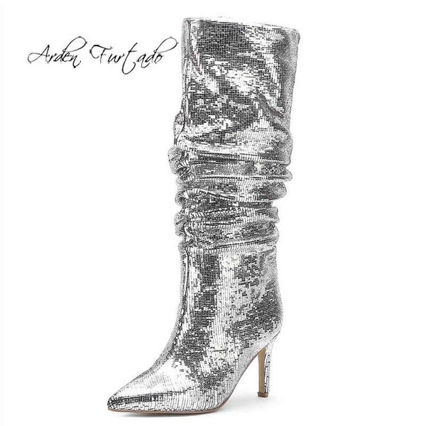 boots arden furtado fashion women's shoes pointed toe stilettos heels slip-on sequins silver pleated knee high 41 220906, Black
boots arden furtado fashion women's shoes pointed toe stilettos heels slip-on sequins silver pleated knee high 41 220906, Black