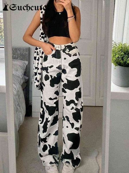 women's jeans suchcute animal cow printed jeans high waist streetwear denim pants gothic straight trousers korean fashion baggy bottoms, Blue
women's jeans suchcute animal cow printed jeans high waist streetwear denim pants gothic straight trousers korean fashion baggy bottoms, Blue