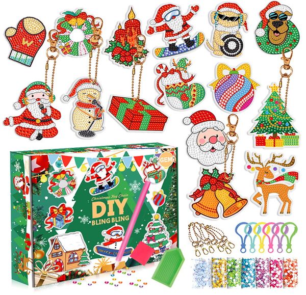 2022 15pcs new toy christmas diy handmade diamond painting keychain factory wholesale
2022 15pcs new toy christmas diy handmade diamond painting keychain factory wholesale