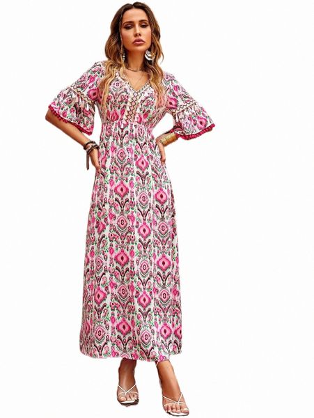 casual dresses allover print contrast tape pompom trim tassel detail dress s1ij#, Black;gray
casual dresses allover print contrast tape pompom trim tassel detail dress s1ij#, Black;gray