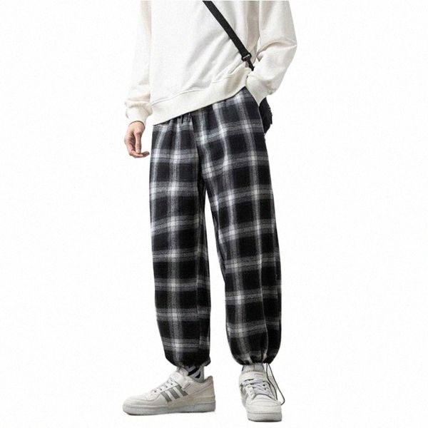 men's pants men's pants spring autumn casual ankle-length plaid drawstring high street loose wide leg fashion streetwear lattice t, Black
men's pants men's pants spring autumn casual ankle-length plaid drawstring high street loose wide leg fashion streetwear lattice t, Black