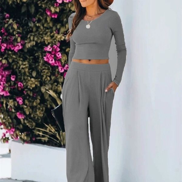 womens two piece pants summer womens longsleeved trousers suit fashion solid color crop and loose elastic wideleg pants casual sets 220906, White
womens two piece pants summer womens longsleeved trousers suit fashion solid color crop and loose elastic wideleg pants casual sets 220906, White