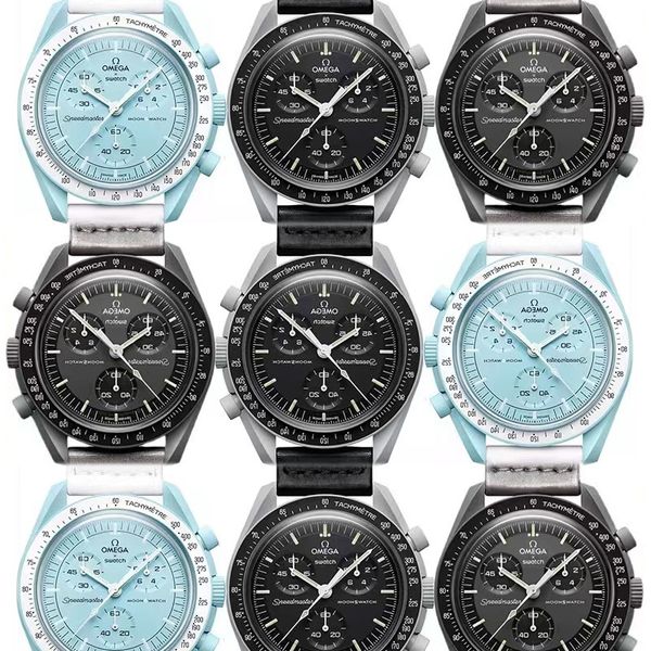s'watch bioceramic moonswatch quarz chronograph mens watch mission to saturn 42mm real black nylon omegswatch james montre de luxe limi, Silver
s'watch bioceramic moonswatch quarz chronograph mens watch mission to saturn 42mm real black nylon omegswatch james montre de luxe limi, Silver