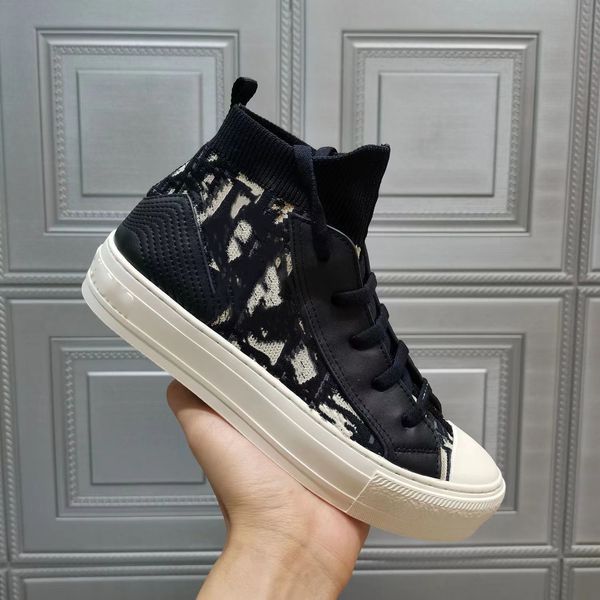 embroidered alphabet knitted casual shoes new lace-up sneakers women's high socks shoes, Black
embroidered alphabet knitted casual shoes new lace-up sneakers women's high socks shoes, Black