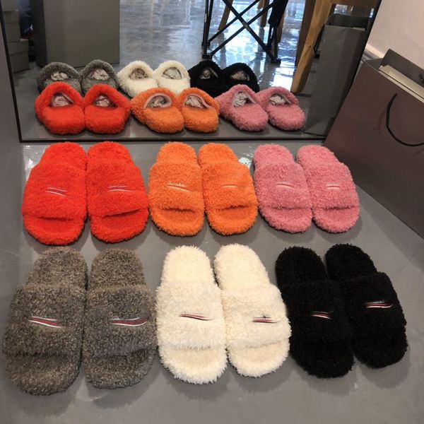 women sandals designer slipper winter wool slides flat heels warm mules house plush sliders lady luxury shoes with box, Black
women sandals designer slipper winter wool slides flat heels warm mules house plush sliders lady luxury shoes with box, Black