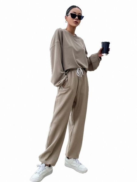 two piece dress dazy drop shoulder pullover & drawstring waist sweatpants 04xr#, White
two piece dress dazy drop shoulder pullover & drawstring waist sweatpants 04xr#, White