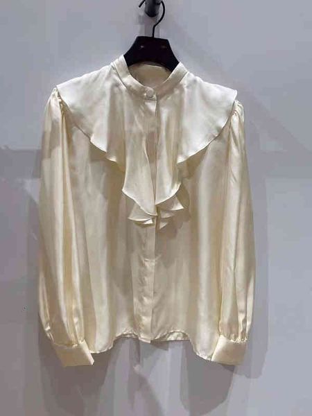 women's blouses shirts fadan s's autumn and winter lotus leaf edge mulberry silk long sleeve shirt, White
women's blouses shirts fadan s's autumn and winter lotus leaf edge mulberry silk long sleeve shirt, White