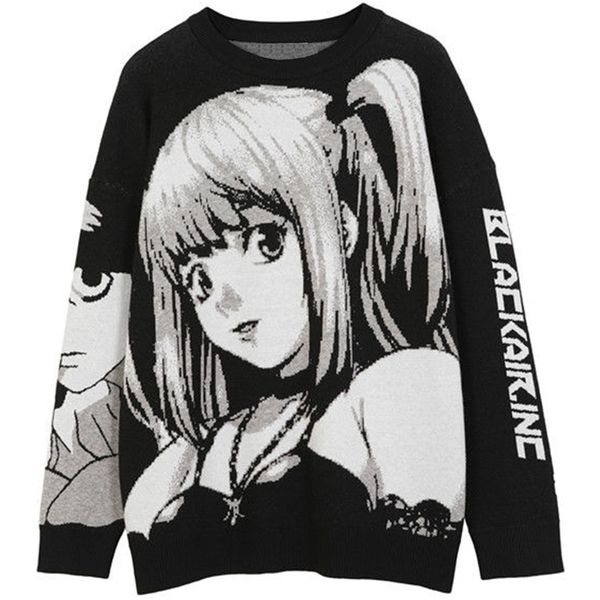 men's sweaters anime girl oversized sweater men hip hop streetwear knitted sweater autumn vintage retro japanese style harajuku pullove, White;black
men's sweaters anime girl oversized sweater men hip hop streetwear knitted sweater autumn vintage retro japanese style harajuku pullove, White;black