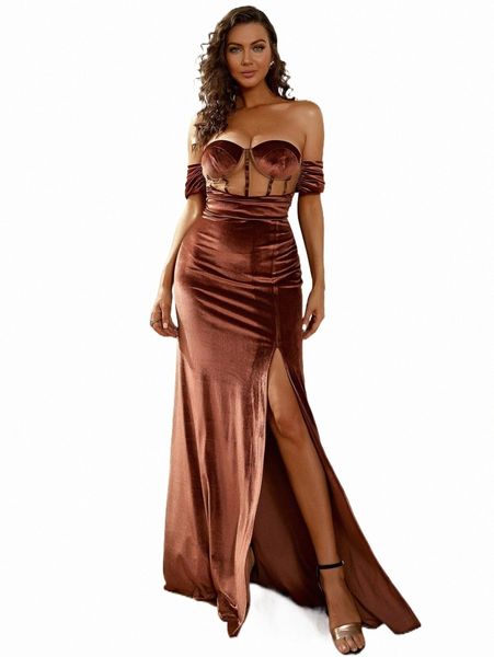 casual dresses missord off shoulder mesh insert tie back split thigh velvet dress 740p#, Black;gray
casual dresses missord off shoulder mesh insert tie back split thigh velvet dress 740p#, Black;gray