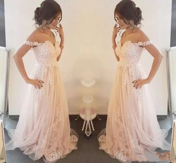 a line blush pink lace evening dresses 2022 charming prom party gowns off shoulder romantic beach tulle bridal gowns pageant prom dresses, Black;red
a line blush pink lace evening dresses 2022 charming prom party gowns off shoulder romantic beach tulle bridal gowns pageant prom dresses, Black;red