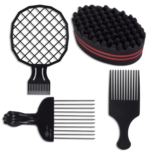 hair brushes afro twist comb set includes 1 big holes sponge brushesadd combadd1 metal styling plastic combs for barb hairchigonstore amzpw, Silver
hair brushes afro twist comb set includes 1 big holes sponge brushesadd combadd1 metal styling plastic combs for barb hairchigonstore amzpw, Silver