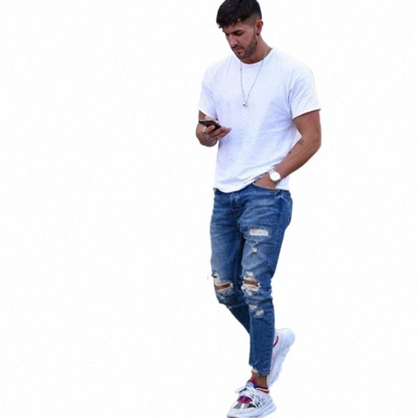 men's pants stretch denim for men fashion elastic knee-hole pants mall feet side pockets trousers trend slim fitness fit skinny jeans m, Black
men's pants stretch denim for men fashion elastic knee-hole pants mall feet side pockets trousers trend slim fitness fit skinny jeans m, Black