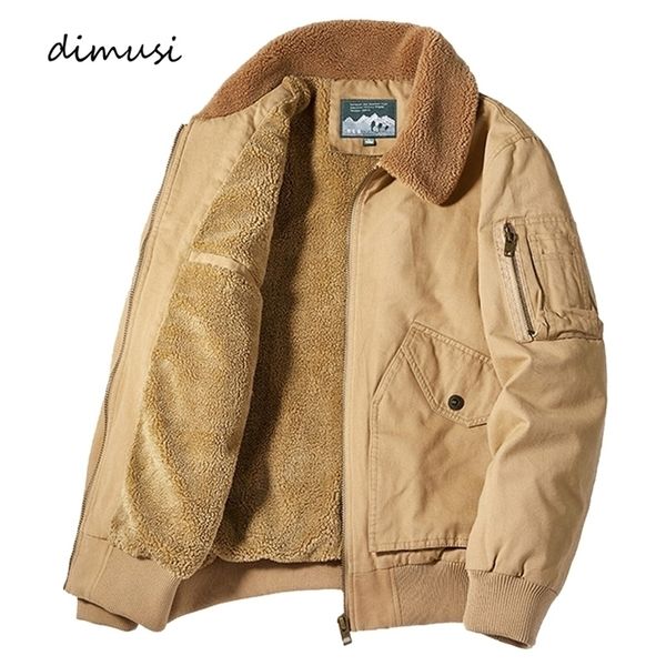 men's jackets dimusi winter bomber jacket casual male outwear fleece fur collar warm coats fashion retro military man clothing 220905, Black;brown
men's jackets dimusi winter bomber jacket casual male outwear fleece fur collar warm coats fashion retro military man clothing 220905, Black;brown
