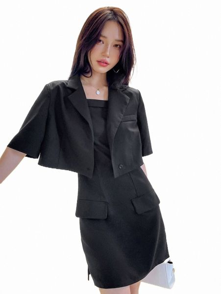 two piece dress dazy solid lapel neck single button crop blazer & cami dress o6jr#, White
two piece dress dazy solid lapel neck single button crop blazer & cami dress o6jr#, White