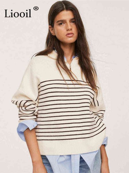 women's sweaters gestreepte baggy trui gebreide zip up trui vrouwen 2022 lange mouwen jumper streetwear herfst winter losse gebreide t, White;black
women's sweaters gestreepte baggy trui gebreide zip up trui vrouwen 2022 lange mouwen jumper streetwear herfst winter losse gebreide t, White;black