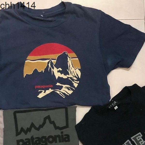 bata patagonss tee loose sunset print navy blue short sleeve men's and women's tee, White;black
bata patagonss tee loose sunset print navy blue short sleeve men's and women's tee, White;black