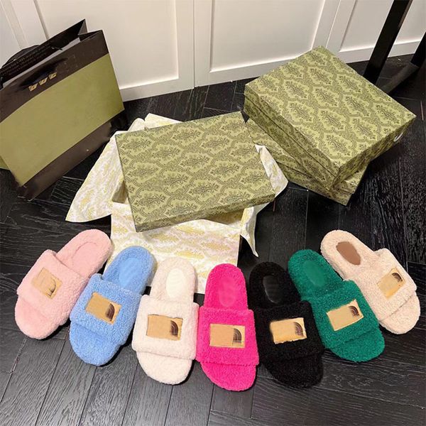 winter wool slides slipper designer sandals for woman fluffy sliders flat heels fur slippers open toe indoor home warm shoes with box, Black
winter wool slides slipper designer sandals for woman fluffy sliders flat heels fur slippers open toe indoor home warm shoes with box, Black