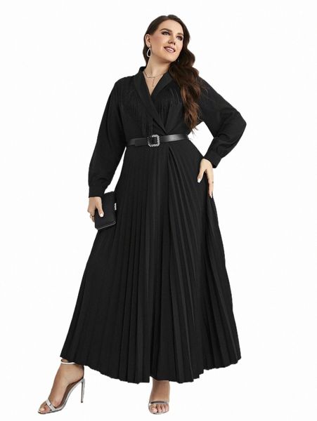 plus size dresses plus shawl collar fringe trim pleated belted shirt dress r5fw#, Black
plus size dresses plus shawl collar fringe trim pleated belted shirt dress r5fw#, Black
