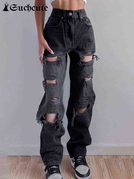 women's jeans suchcute hole black hip hop pants women harajuku casual baggy jeans hight waist aesthetic denim trouser streetwear female, Blue
women's jeans suchcute hole black hip hop pants women harajuku casual baggy jeans hight waist aesthetic denim trouser streetwear female, Blue