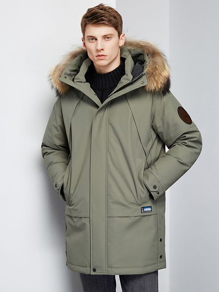 men's down parkas -30 degrees big fur collar white duck down jacket men thick winter male warm parka windproof big pockets 220906, Black
men's down parkas -30 degrees big fur collar white duck down jacket men thick winter male warm parka windproof big pockets 220906, Black