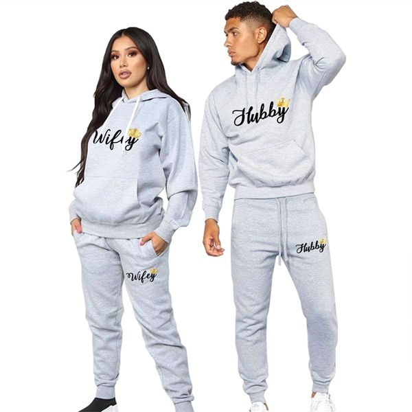 mens tracksuits couple sportwear set hubby wifey print lovers clothes fleece suit men hoodie and pants 2 pieces hoodies womens tracksuit 220, Gray
mens tracksuits couple sportwear set hubby wifey print lovers clothes fleece suit men hoodie and pants 2 pieces hoodies womens tracksuit 220, Gray