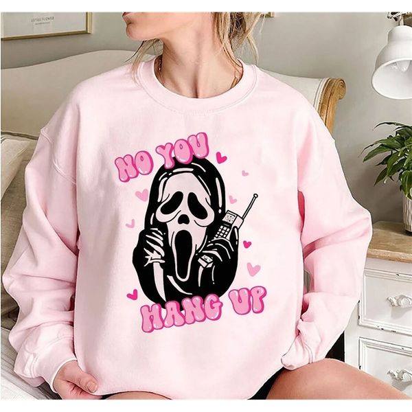 women's hoodies sweatshirts colored ghostface no you hang up halloween sweatshirt pure cotton women aesthetic jumper outfits pullovers, Black
women's hoodies sweatshirts colored ghostface no you hang up halloween sweatshirt pure cotton women aesthetic jumper outfits pullovers, Black